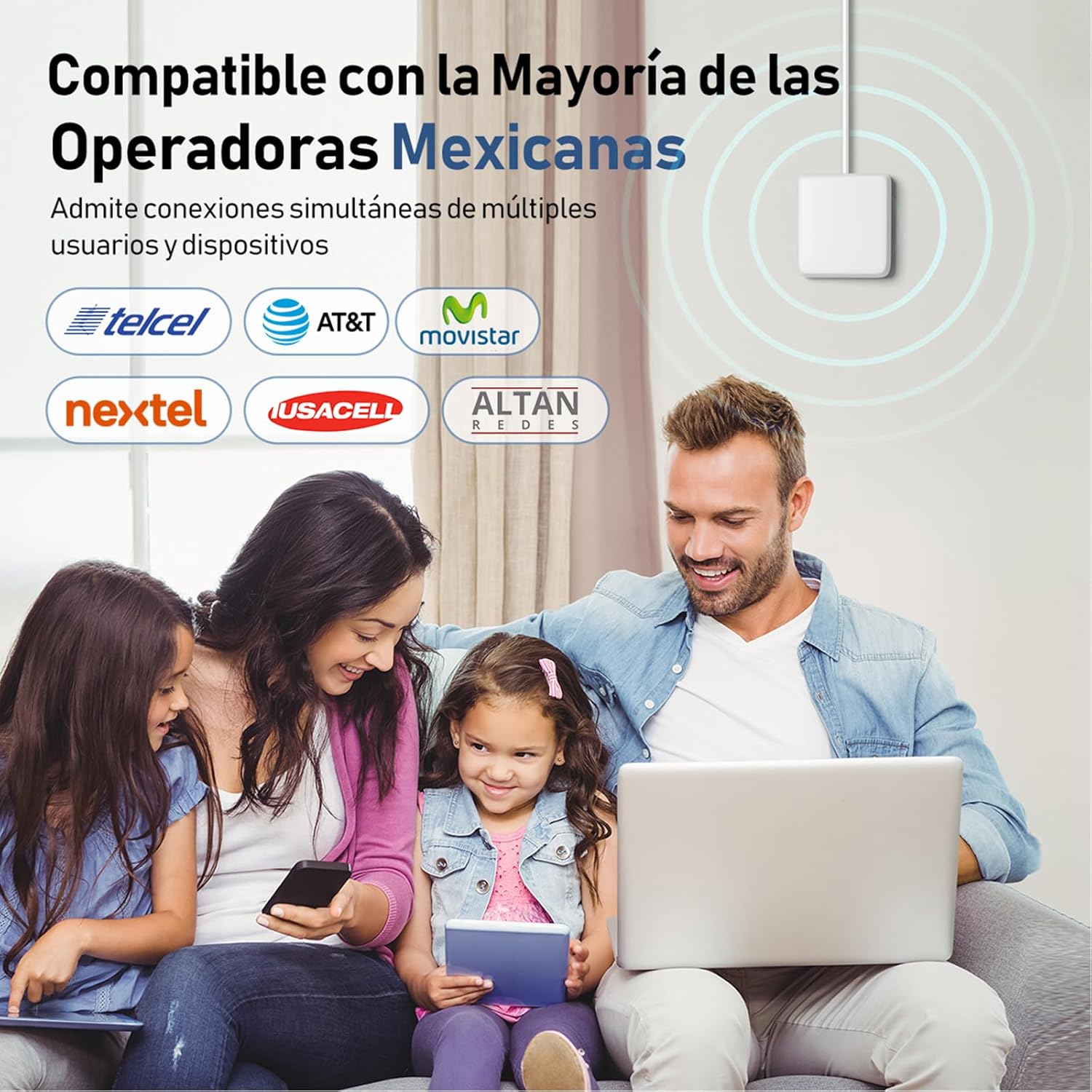 Cell Phone Booster for Home, 3G 4G LTE Cell Phone Signal Booster, Cell Booster Boosts Voice & Data