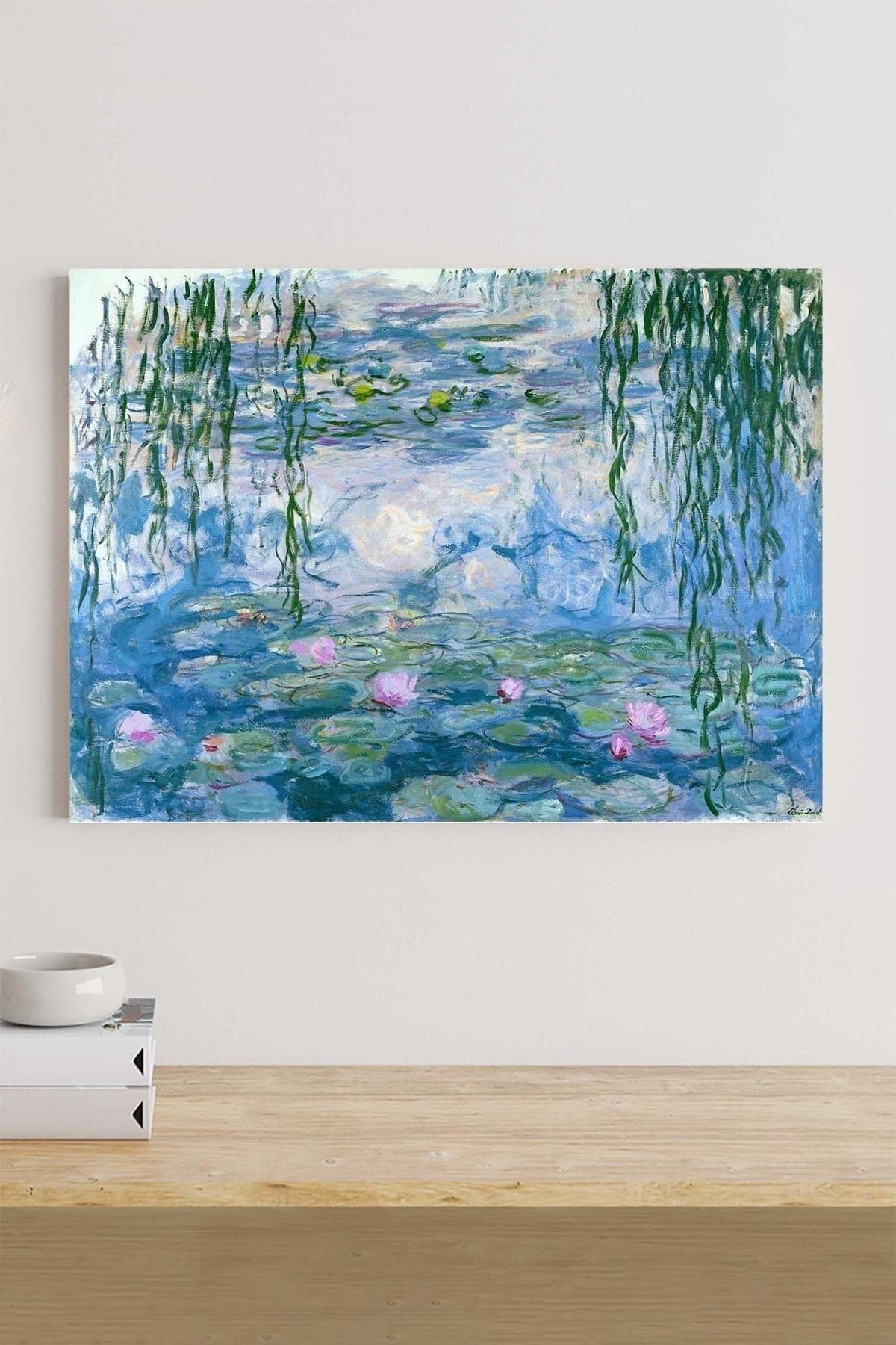 Postermanya (pster19158) Water Lilies - Nilüferler-claude Monet Sanatsal Kanvas Tablo 50 x 70