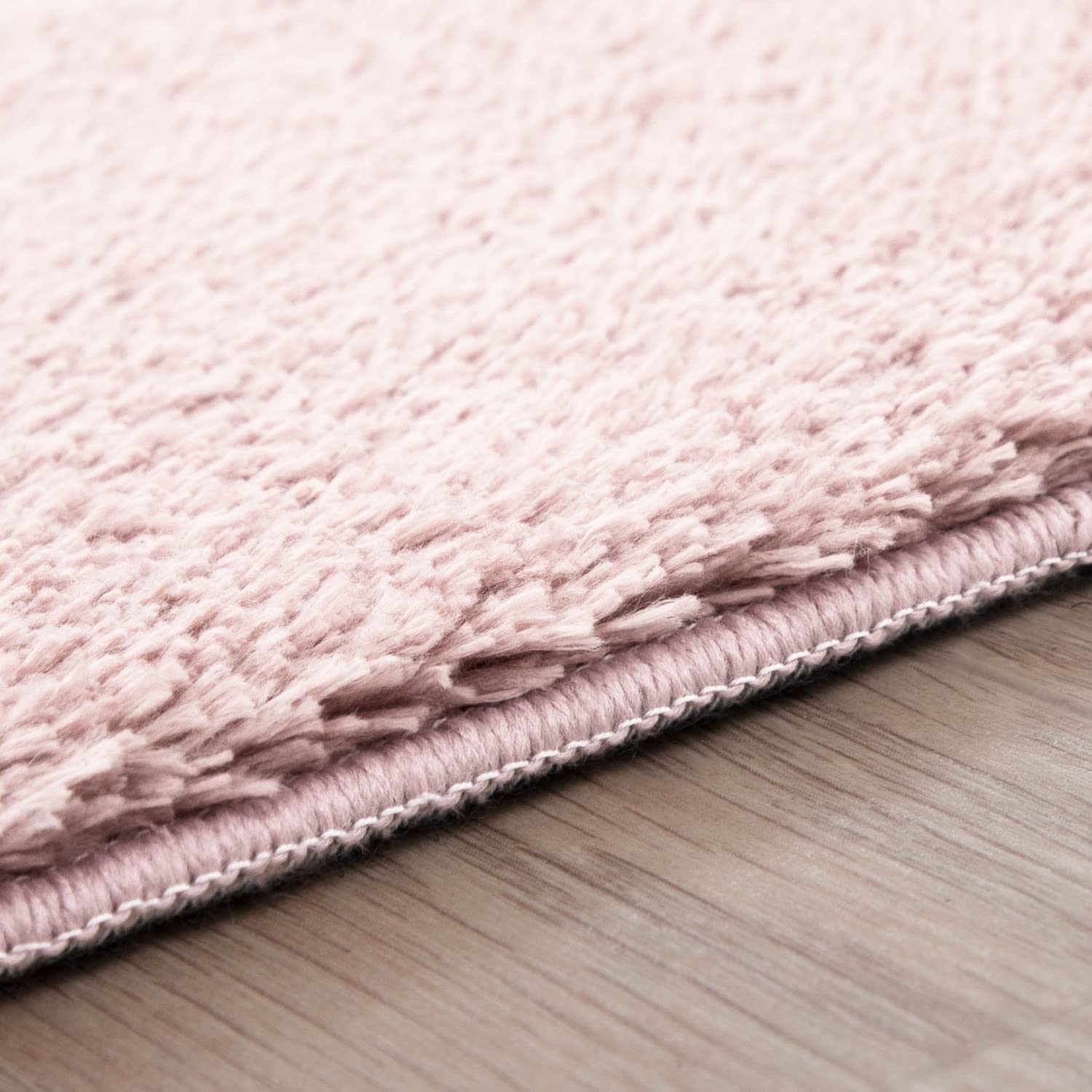 TT Home Tappeto Stanza Bambini Lavabile Moderno Pastello Monocromatico Antiscivolo Soft, Colore:Rosa, Dimensione:60x100 cm