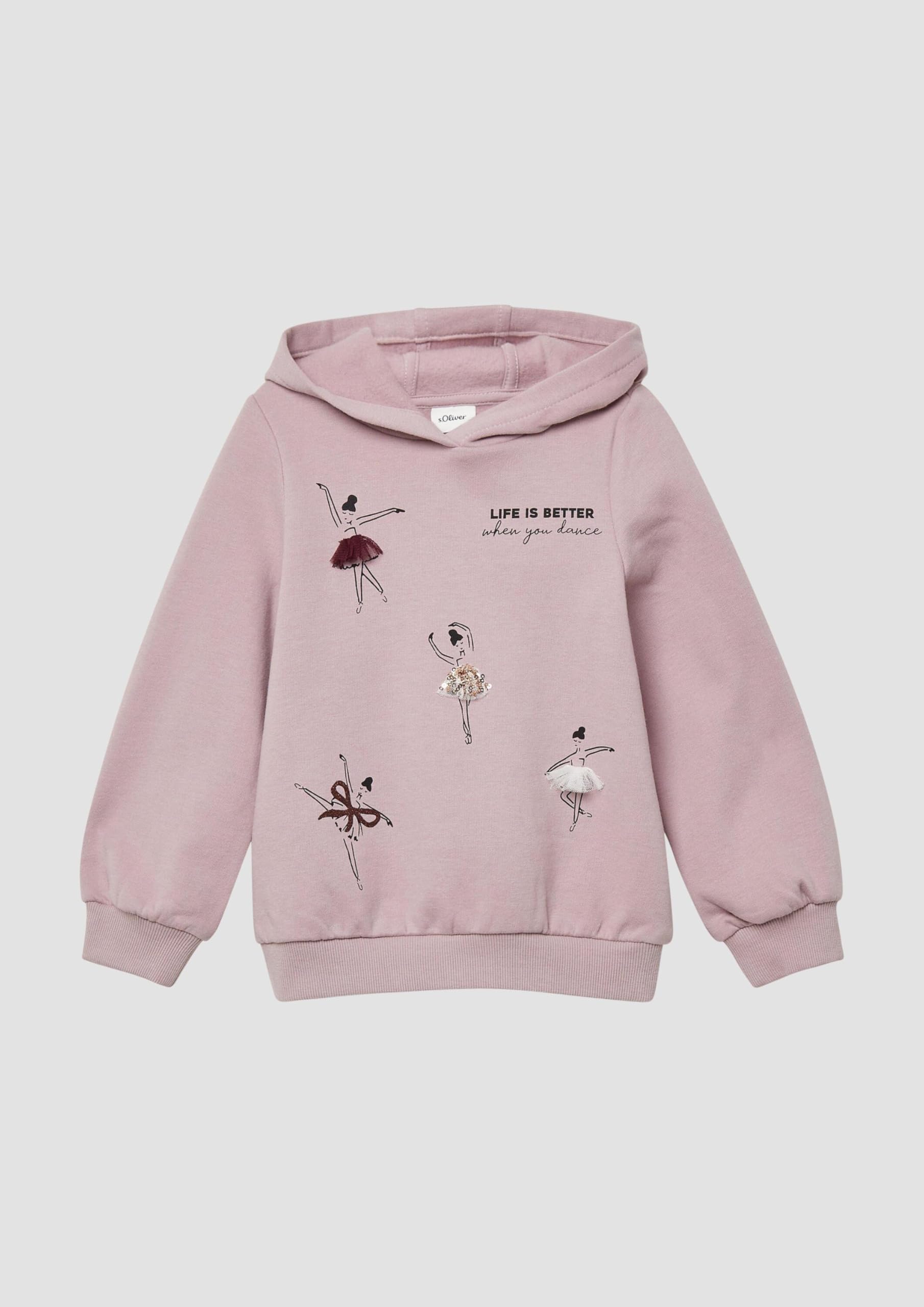 s.Oliver Bluza z kapturem i cekinami Dziewczynki 2173269
