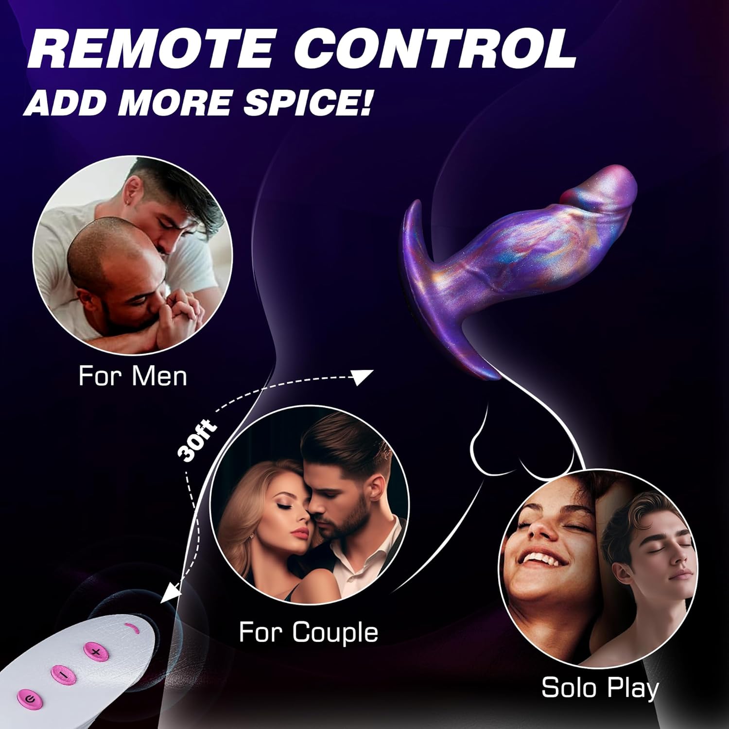 Vibrating Butt Plug Prostate Massager - 6.5" Vibrating Anal Plug Large Butt Plug Prostate Vibrator with 8 Modes, Huge Buttplug Anal Trainer Dilator Expander, Adult Toy for Men Women Couples