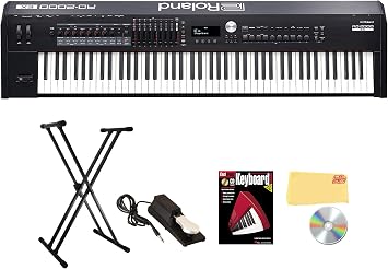 Roland RD-2000 EX 88-Key Stage Piano - Black Bundle with Adjustable Stand, Sustain Pedal, Online Piano Lessons, and Austin Bazaar Instructional DVD
