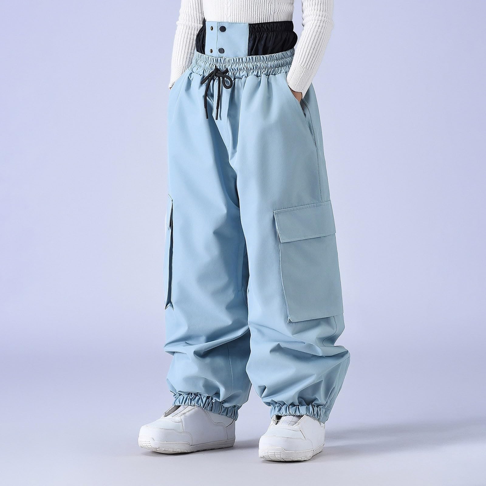 Generisch Pantalones de snowboard, pantalones de esquí de invierno, resistentes al viento, pantalones cargo aislados para actividades al aire libre en climas fríos y montañismo, senderismo y trekking