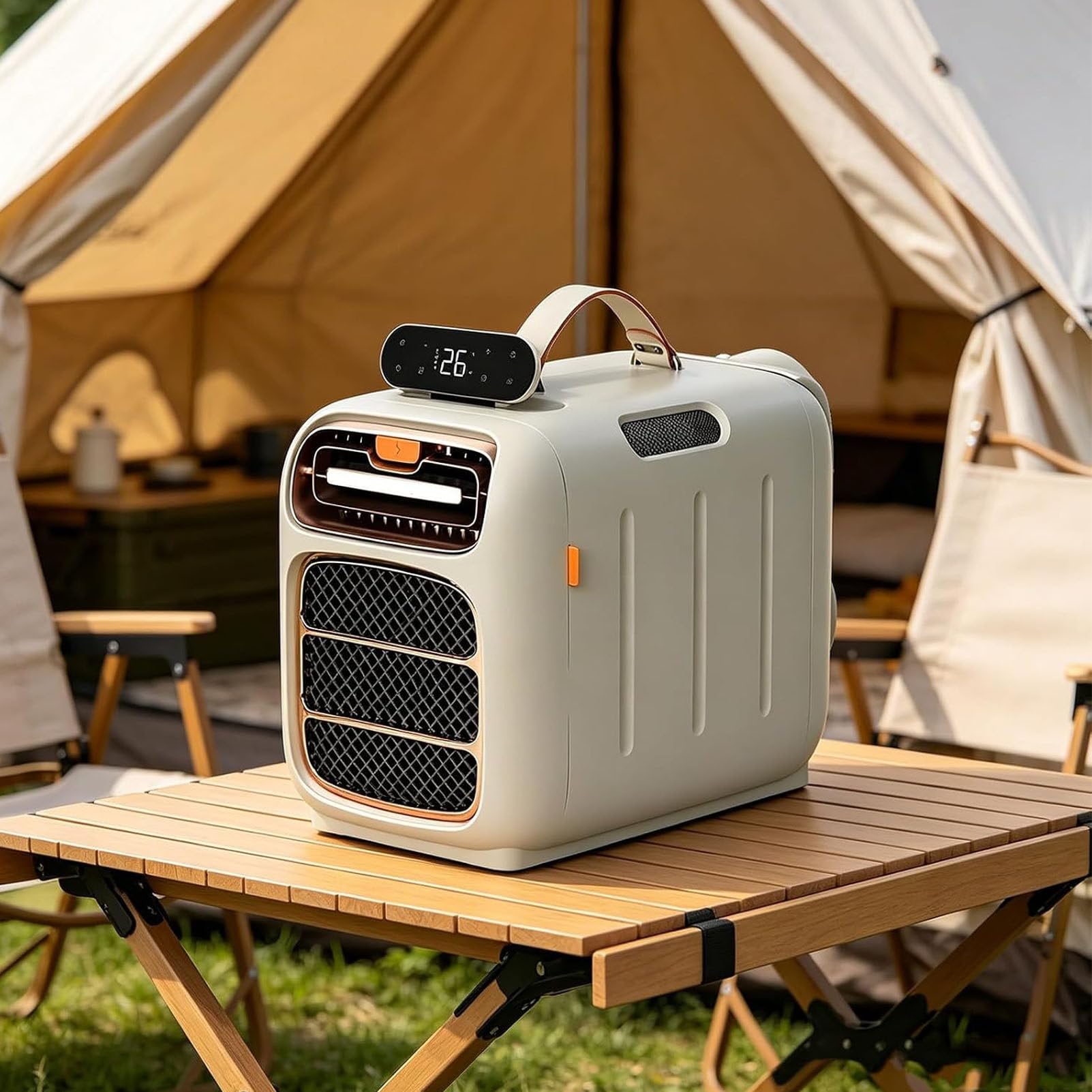 PioMue Portable Outdoor Air Conditioner, 3 Fan Speeds Cooling+Heating