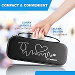 Primacare KB-9397-BK Étui de stéthoscope, Fournitures incluses, Noir avec des compartiments multiples, Sac de premier secours portable et léger avec fournitures médicales vitales, Accessoires de soins infirmiers pour les infirmières