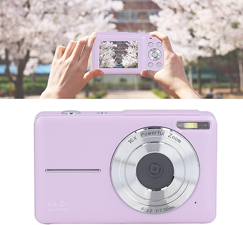 Miniatura 5 de Cámara digital, FHD 1080P 44MP cámara de enfoque automático para vlogging con pantalla IPS HD de 2.5 pulgadas, zoom digital 16X, cámara compacta de