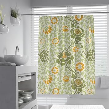 MUKULING William Morris Grafton Pattern Shower Curtain