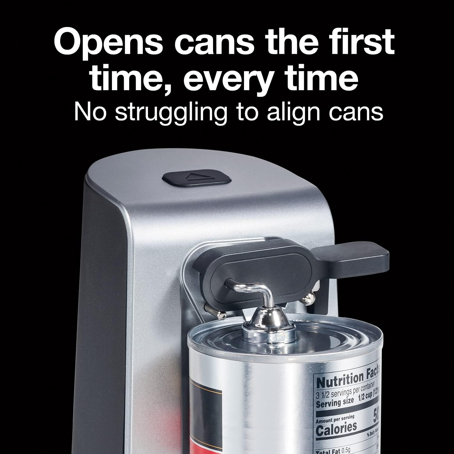 Proctor Silex SureCut Electric Automatic Can Opener for Kitchen with Stainless Steel Blade, Twist-off Easy-Clean Lever, Cord Storage, Extra Tall, Silver (75225) - Image 2