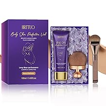 Body Coverage Perfector with Brush - Waterproof Leg & Body Makeup for Skin Imperfections & Uneven Tone, Transfer-Resistant Natural Finish Concealer, Flawless Looking Legs Natural Radiance