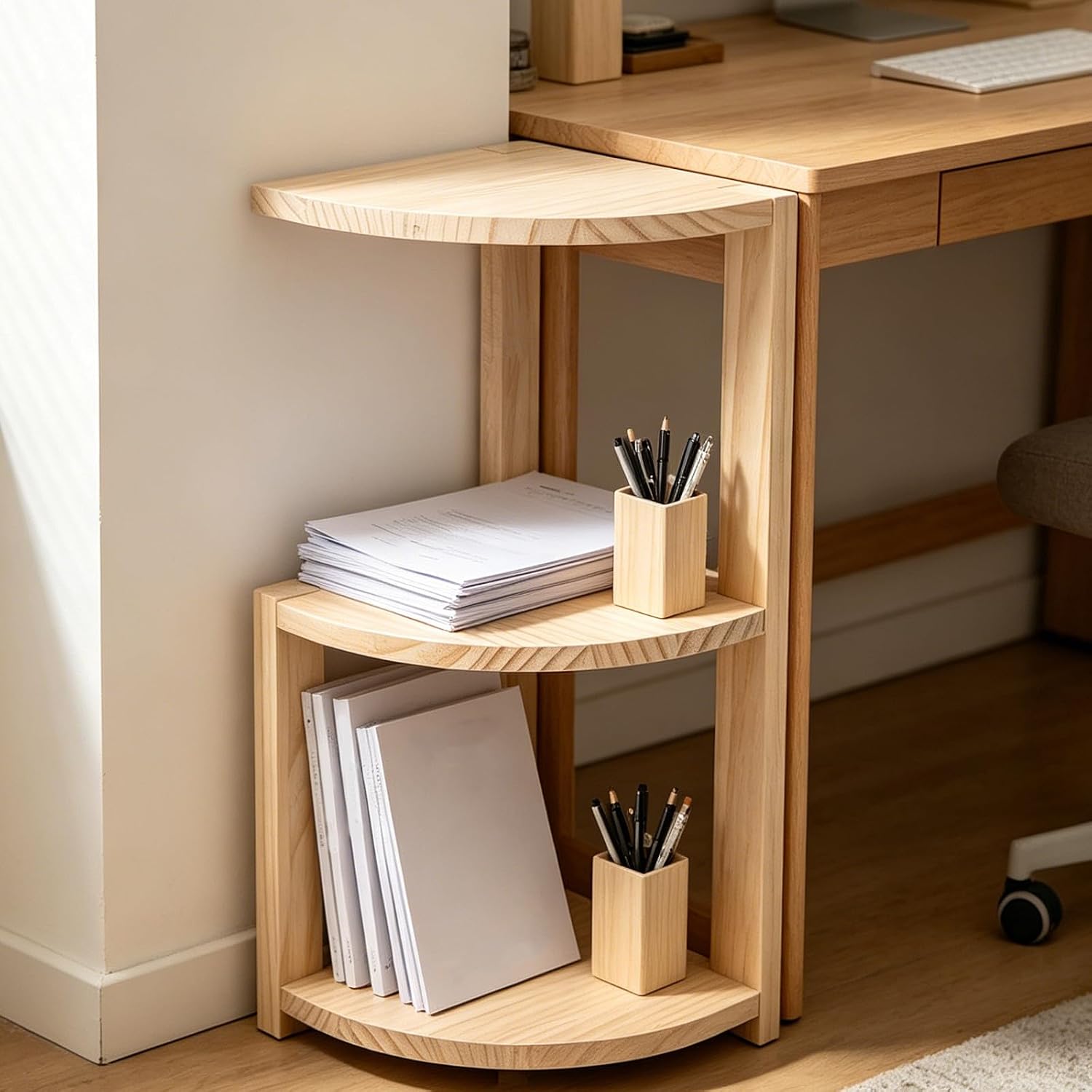 Corner Stand Shelf, 3 Tier Shelf Plant Stand for Indoor Plants, Bookshelf Wall Decor Living Room, Display for Bedroom, Bathroom