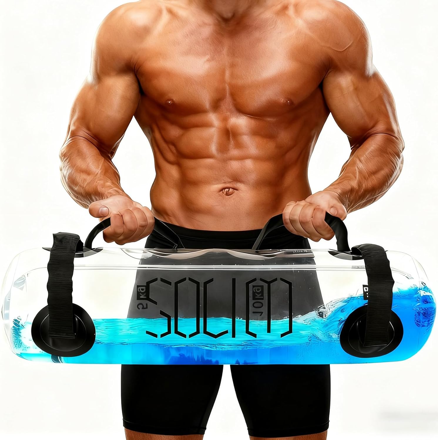 Water Weights Aqua Bag, 33 LBS Adjustable Sandbag for Strength Training & Fitness, with Foot Pump for Home Gym, Boxing, Core and Balance Workout Equipment