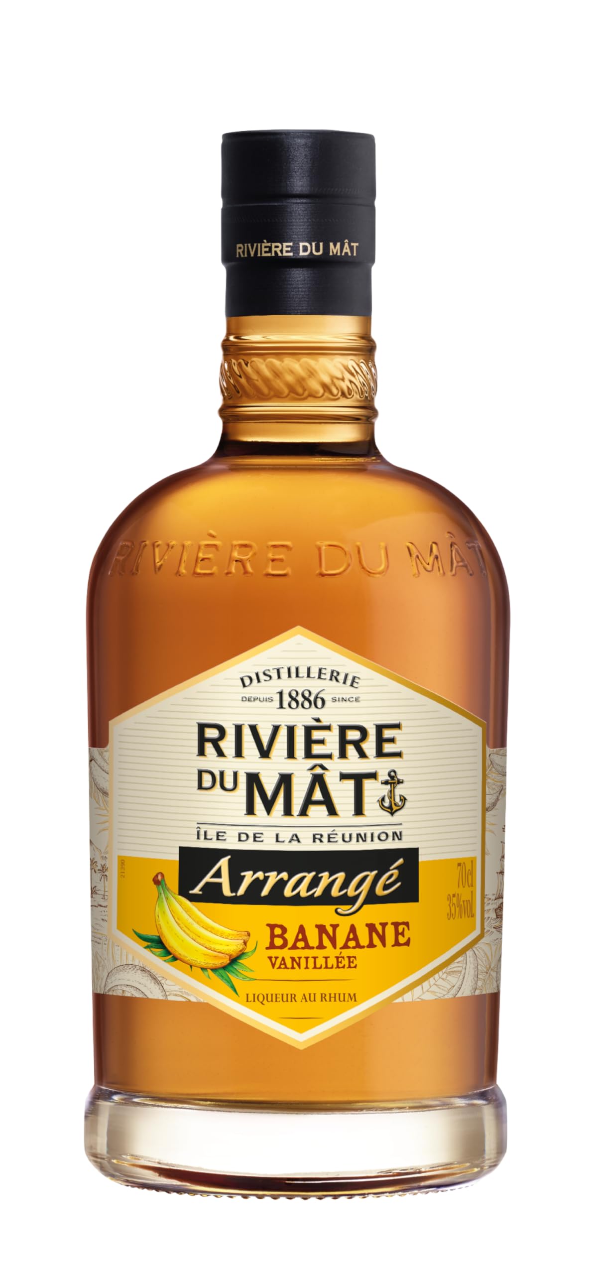 Riviere du Mat I Arrange Banane I 700 ml I 35% Volume I Brauner Bananen Rum-Likör