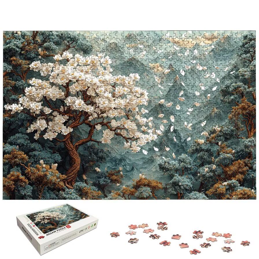 Puzzle 1500 Piezas Primavera para Adultos, Puzzle Paisajes de Madera con Caja Regalo para Adultos, Rompecabezas Desafiante para Toda la Familia, Rompecabezas para Regalo Mujer, Regalo Hombre, -4963
