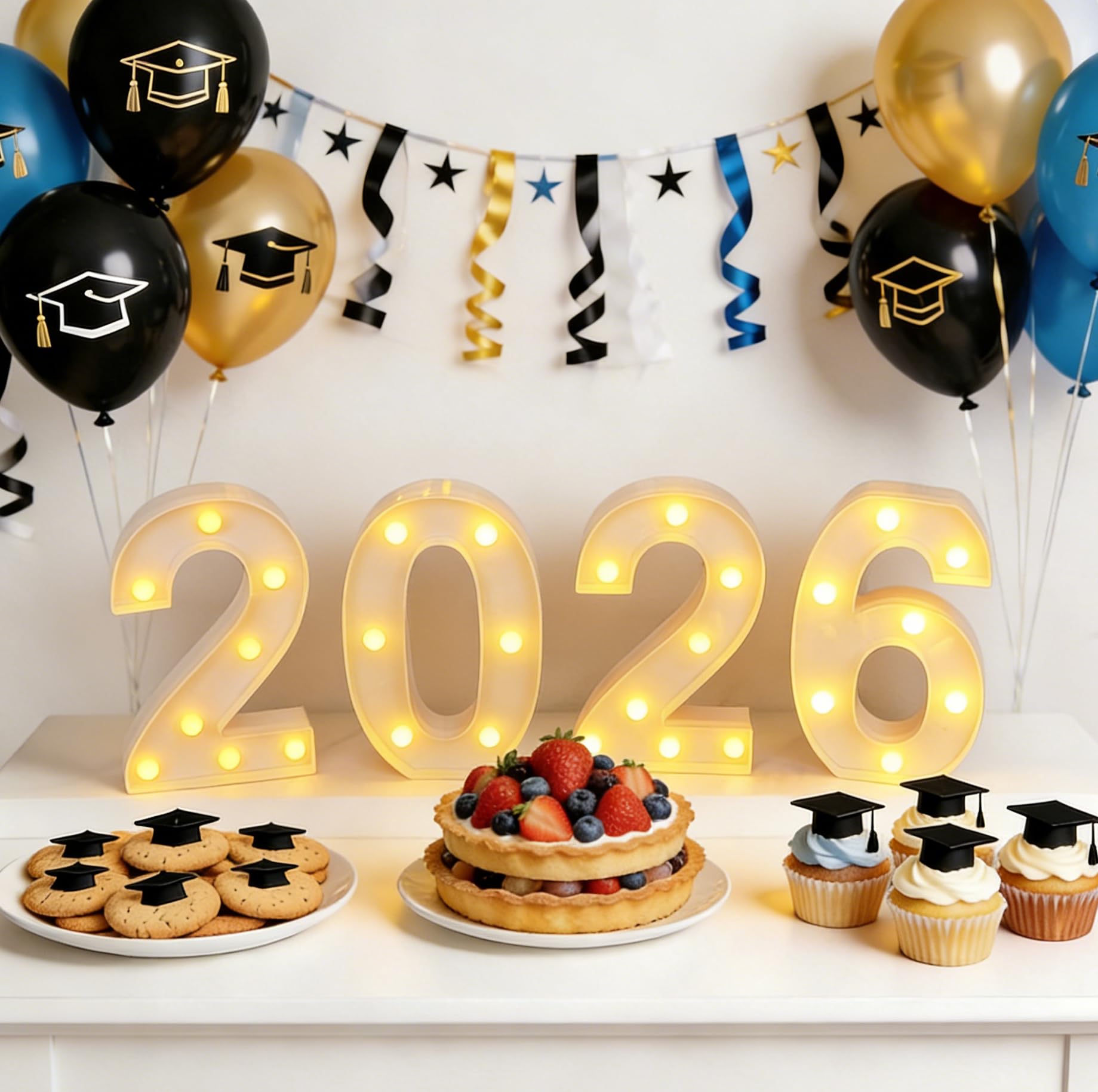 Décoration de remise de diplôme pour maternelle et lycée à illuminer avec le grand bloc 2026 LED
