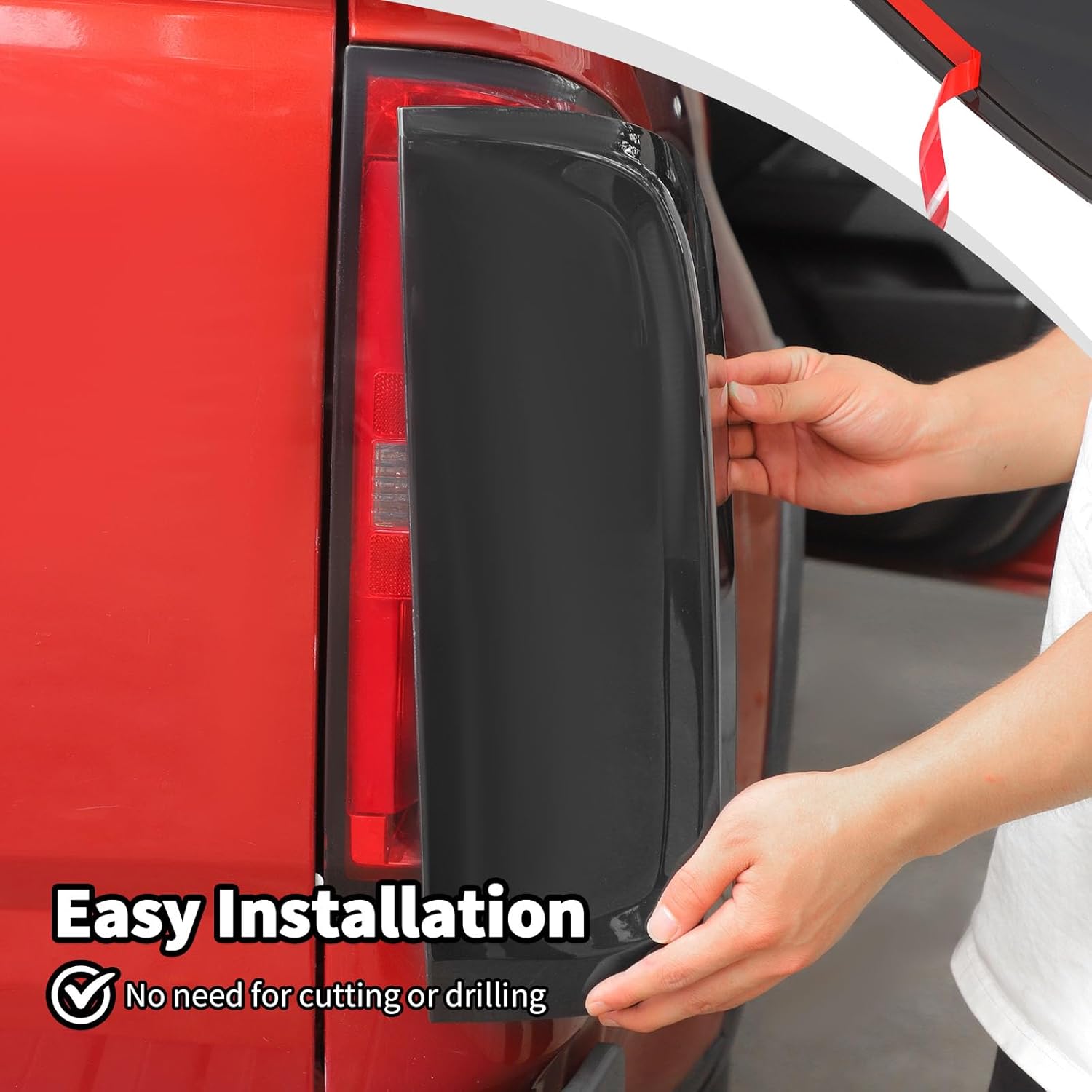 JWWY Smoked Taillight Rear Light Lamp Decor Tinted Darkened Taillight Cover Trim Fit for 2014-2022 Chevrolet Chevy Colorado Exterior Accessories 2PCS Blackened(Smoked)