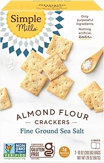 Simpli Mills Almond Flour Sea Salt Crackers, 10 Ounce
