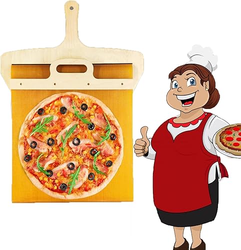 Nueva cáscara deslizante de pizza 2024 Pala Pizza Scorrevole, la cáscara de pizza que transfiere la pizza perfecta, paleta de pizza con asa,