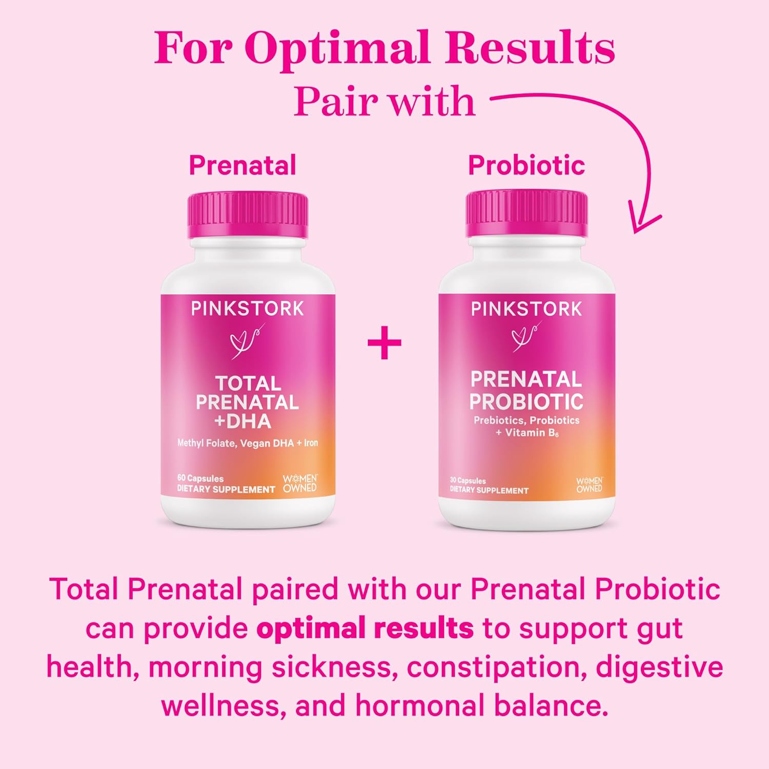 Pink Stork Total Prenatal Vitamins with DHA, Folate, Nepal Ubuy