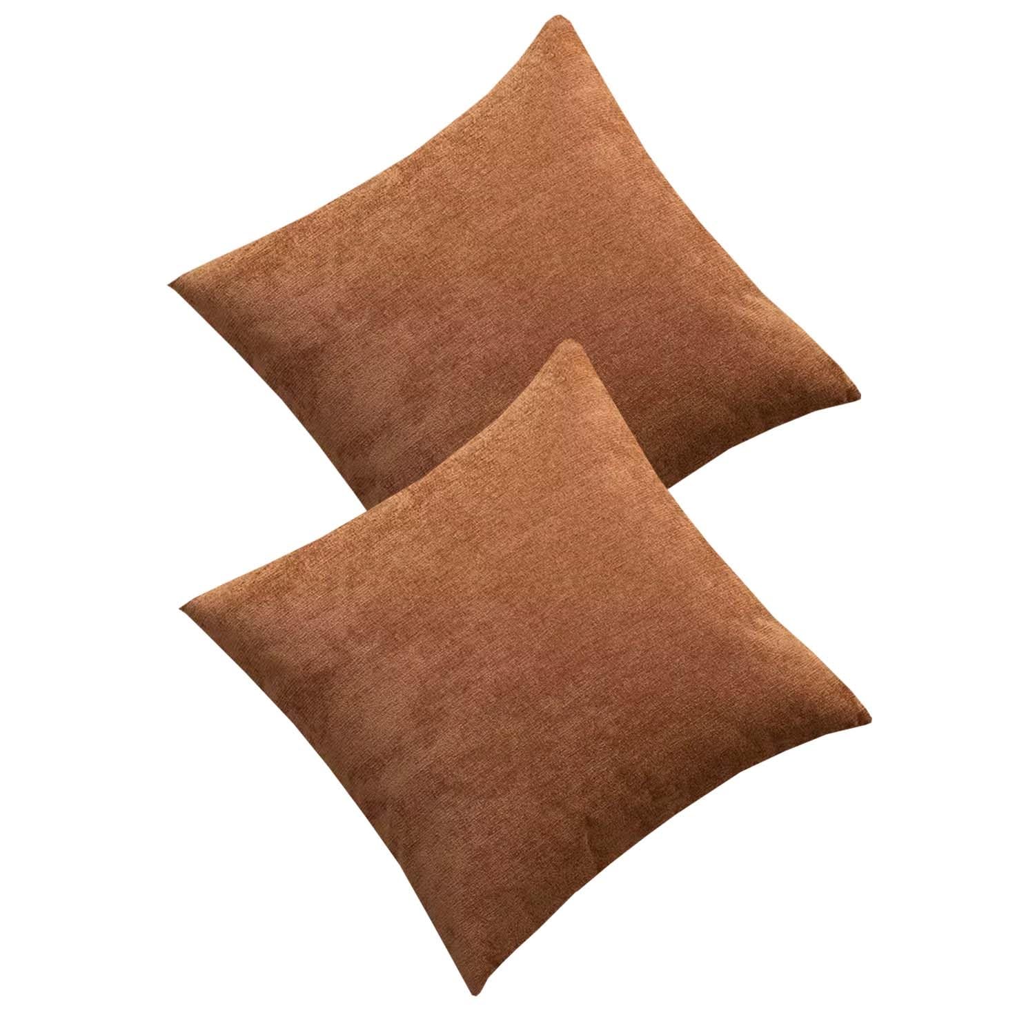 ELYSYSRL Cushion Covers 45x45 50x50 40x60 cm Decorative Couch Throw Pillowcase Square Rectangle Pillow Case Home Decor for Sofa Living Room Bed Bedroom(Coffee color,60x60cm(set of 2))