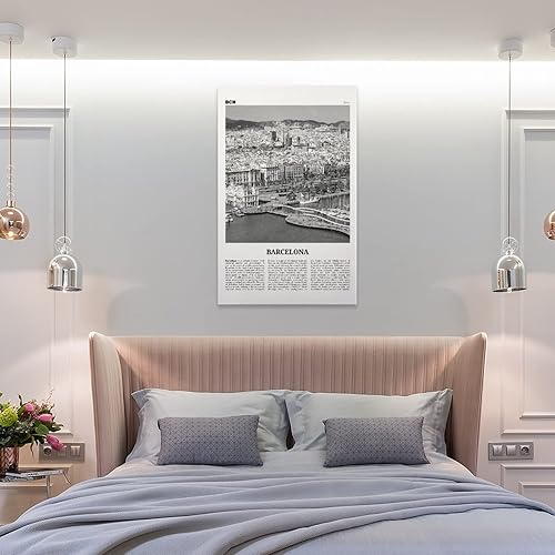 Miniatura 8 de Barcelona Print Océano blanco y negro, arte de pared de Barcelona, póster de Barcelona, foto de Barcelona, póster de Barcelona, pintura decorativa