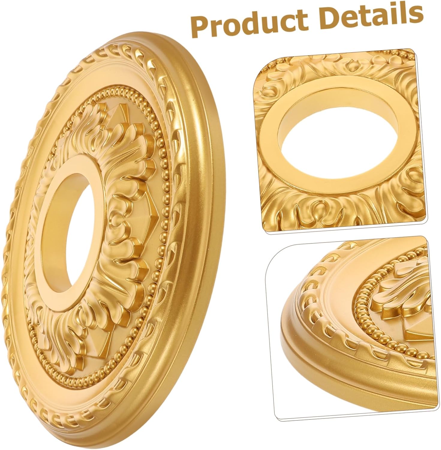 Unomor Round Ceiling Medallion Modern Pvc for Ceiling Light Fixtures Wall Picture Light Decor