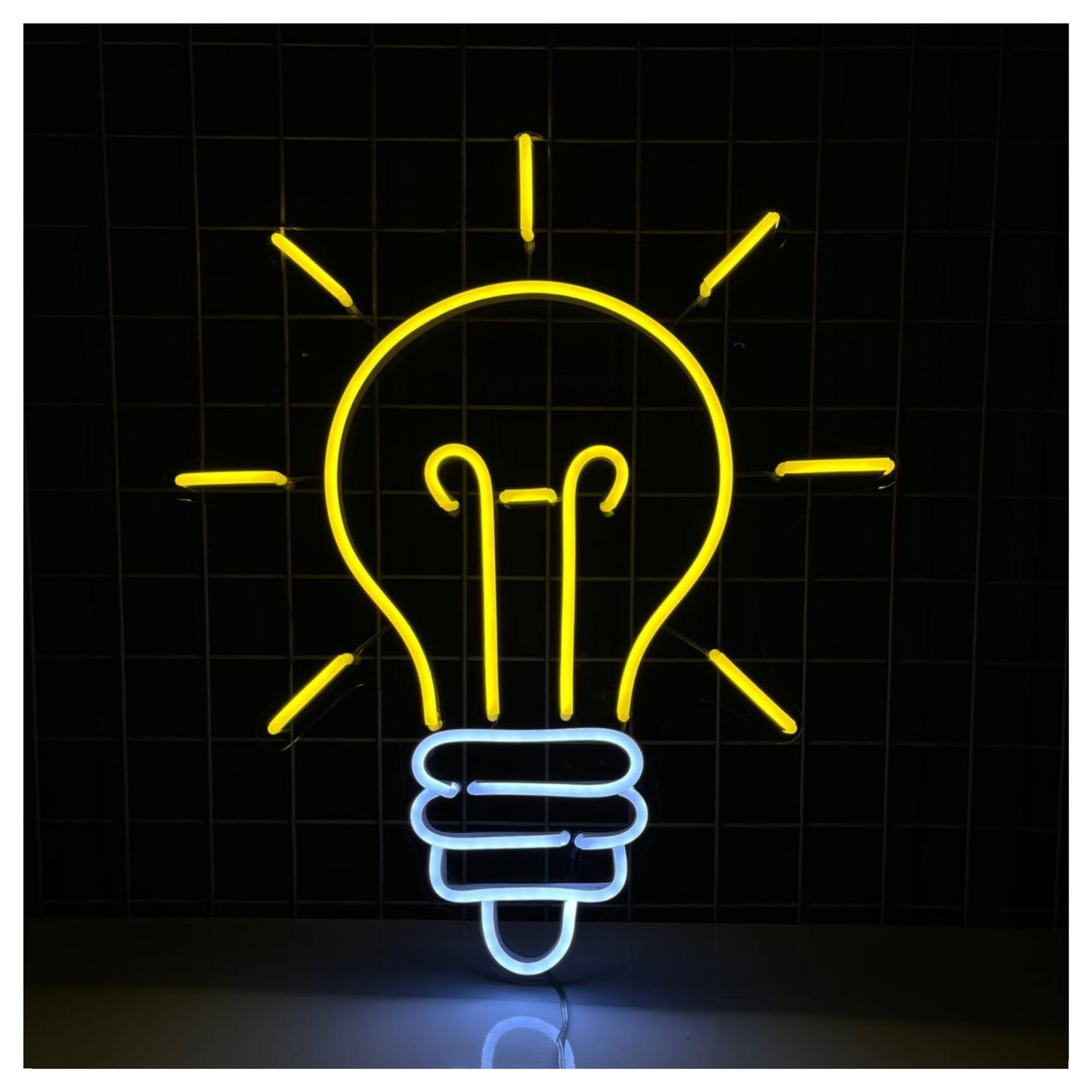 RONGCH Hanging Art Neon Signs Bright Lightbulb Neon Sign, Suitable for Store Shop Home Creative Decor with Dimmable 45cm