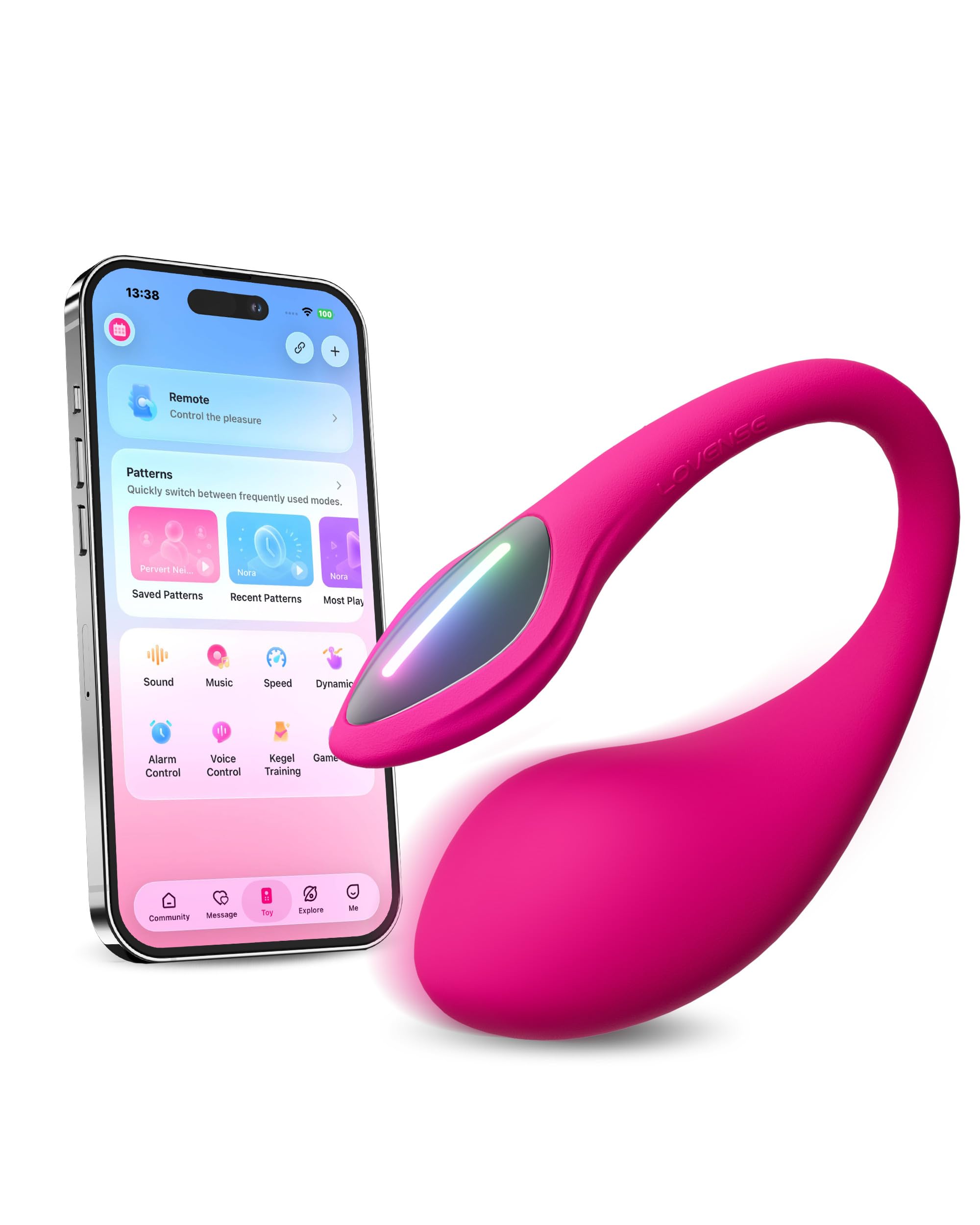 Amazon | LOVENSE Lush 4 バイブ 女性用 アプリ制御の遠隔操作