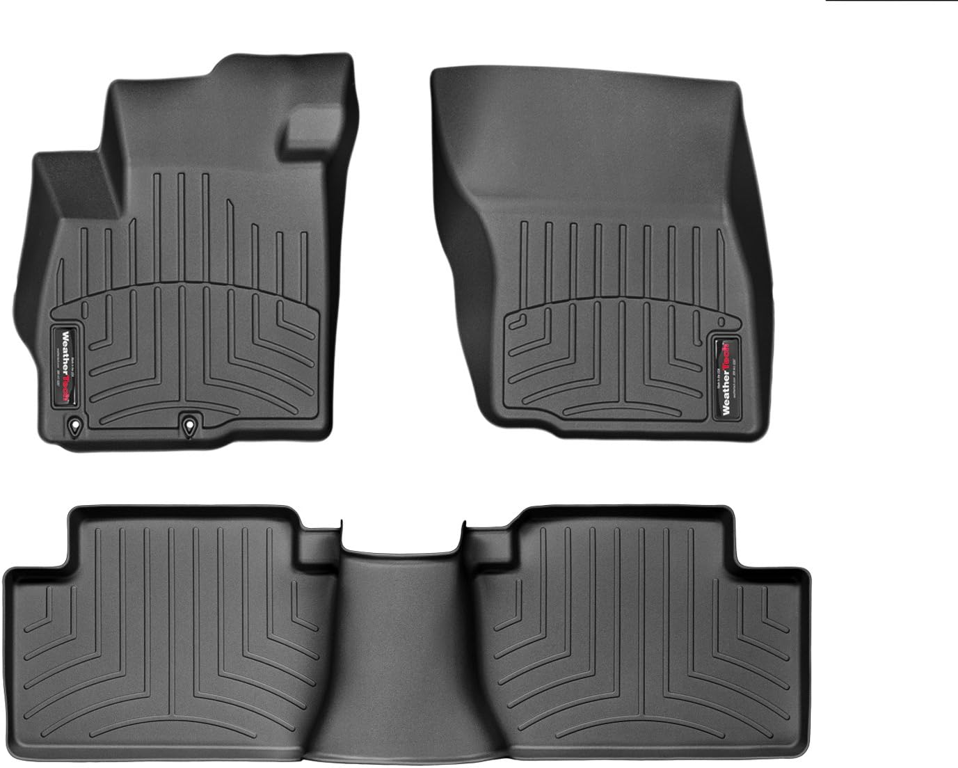 WeatherTech Custom Fit FloorLiners for Mitsubishi Outlander, Outlander, Outlander - 1st & 2nd Row (446511-441622), Black