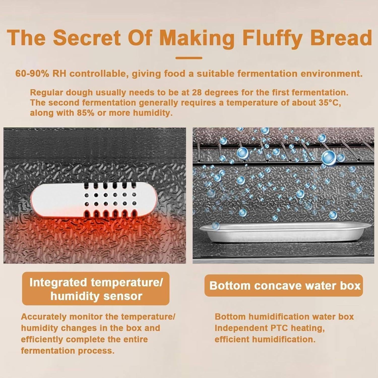 Macchina per la fermentazione del Pane Commerciale da 40 Litri, Scatola elettrica per la lievitazione del Pane, per panettieri casalinghi Che preparano Impasto e Yogurt