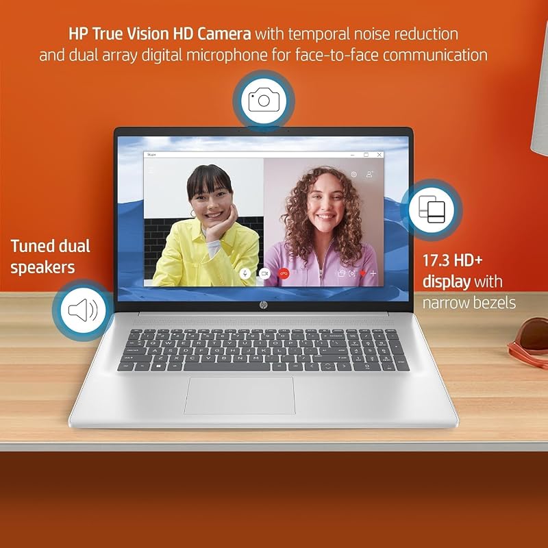 HP 17 Inch Laptop for Business & Students, AMD Ryzen 5 7430U, 17.3" FHD IPS Anti-Glare Display, 20GB RAM, 512GB SSD, Copilot Key, Wi-Fi 6, Long Battery Life, Windows 11 Pro, w/RECOLX AI Voice Recorder image 2