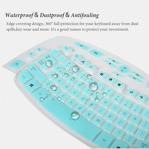 Miniatura 4 de Logitech - Funda para teclado Logitech MK550, Logitech MK570 K350 Wireless Wave Keyboard, Logitech K350 MK550 MK570, protector de teclado Logitech