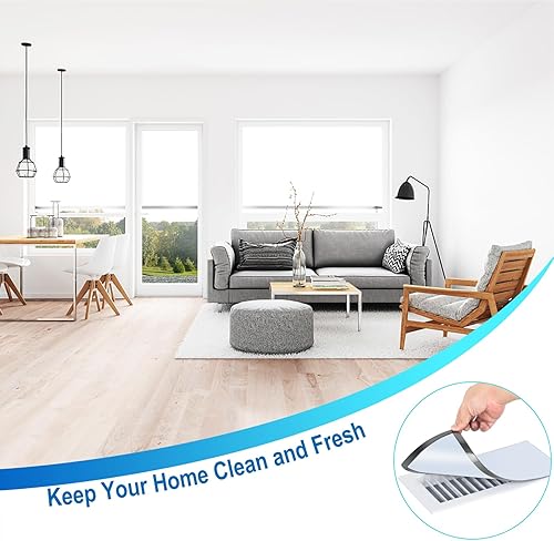 Miniatura 7 de Cubiertas magnéticas de ventilación para registro de suelo, 4 x 10 pulgadas, cubiertas de ventilación de sujeción superior para el hogar, cubiertas