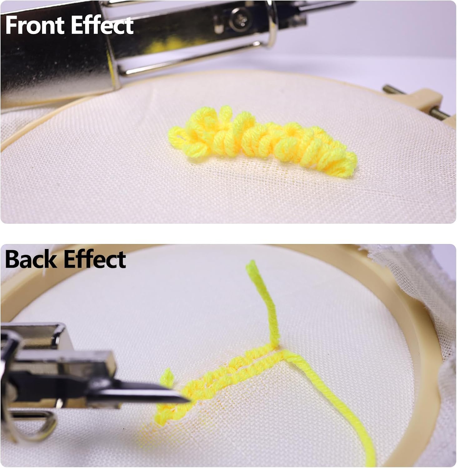 Hand Pushing Punch Needle，Hand Tufting Gun Tool for Carpet DIY or Coaster DIY，Loop Pile，Suitable for 4-8 Strands of Yarn,Carpet tufting Machine
