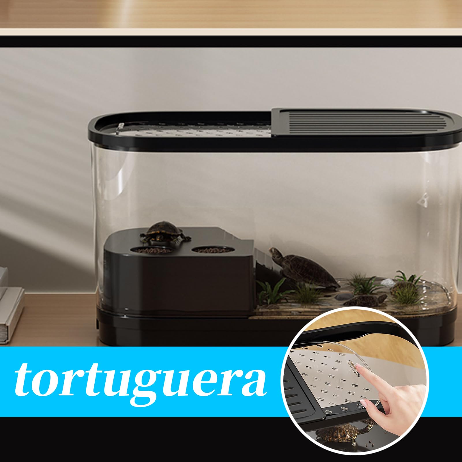 Vasche Tartarughe Terrario Recinto Antifuga e Riproduzione | Terrario Per Rettili Ad Alta Trasparenza Per Esterni, Allevamento, Pet, Gechi, , Lucertole, Rane, Tartarughe