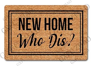 GXFC ZHAO DecorativeDoor Mats New Home Who Dis Doormat(23.7 X 15.9 in) Anti-Slip Rubber Back Monogram Doormats for The Entrance Way Doormat Decorative
