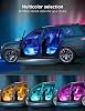 Govee Luces LED para Auto, Luces Interiores RGB Inteligentes, Control por App | Modo DIY y Modo Música, Diseño de 2 Líneas, con Cargador de Auto, 12V 3