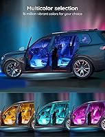 Vista 2 de Govee - Luces para interior de auto, tira de luz Led para auto, diseño de dos líneas, impermeables, 4 unidades de 48 ledes, controlador