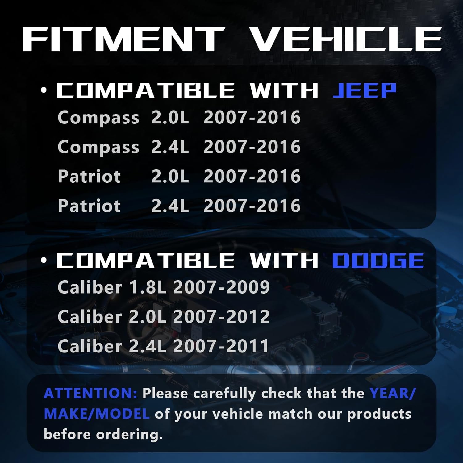 ABS Wheel Speed Sensor Front Rear Left Right Compatible with Jeep Patriot Compass 2007-2016 for Dodge Caliber 2007-2011 5105573AA 5105572AA 5105063AB 5105062AA 4PCS