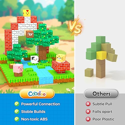 Miniatura 7 de Azulejos magnéticos - Juego de 40 imanes STEM para aprendizaje preescolar, bloques de construcción educativos para niños y niñas de 3 a 5 5 a 6 a 8