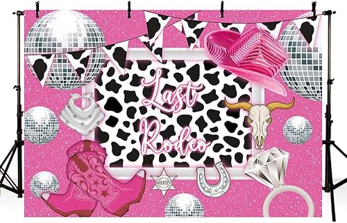 Miniatura 2 de MEHOFOND Telón de fondo de fiesta de despedida de soltera de vaquera disco para despedida de soltera, decoración de despedida de soltera, decoración