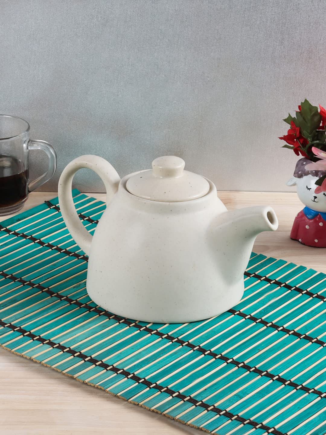 Incrizma Stoneware Teapot, 1000 ml Tea Pot - Large Enough for 4 Cups