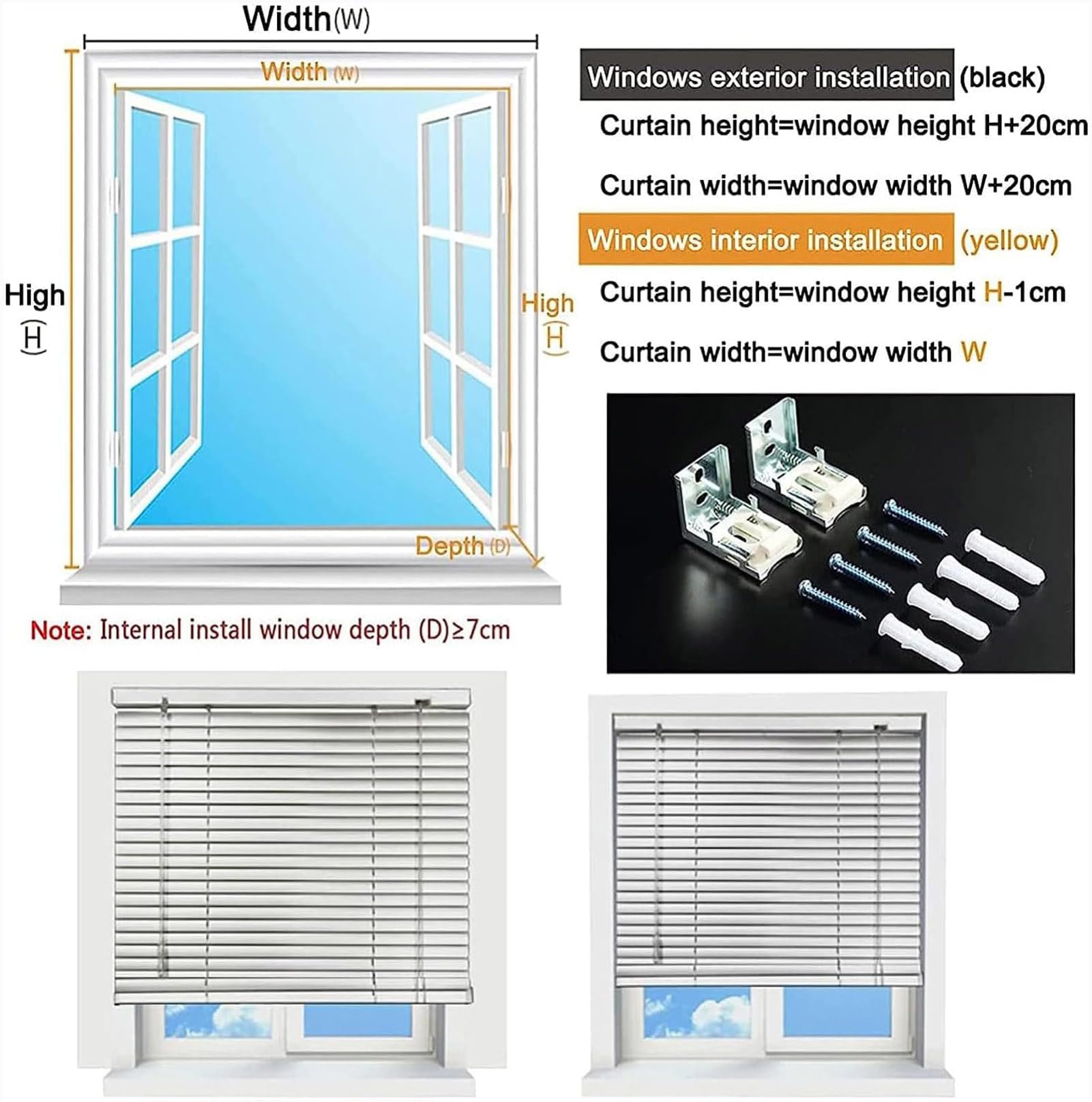 Dutchblinds Aluminium Jaloezieën 25mm - Wit - 220 x 175 cm Dutchblinds Aluminium Jaloezieën 25mm - Wit - 220 x 175 cm