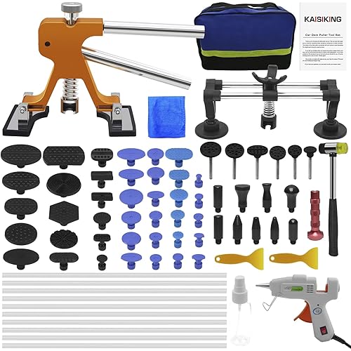 Kaisiking 75PCS Auto Body Dent Puller Kit Car Dent Puller Repair Tool Kit Auto Body Dent Removal Repair Tool Kit Car Body Dent Removal Repair Tool Kit for Car Dent Repair