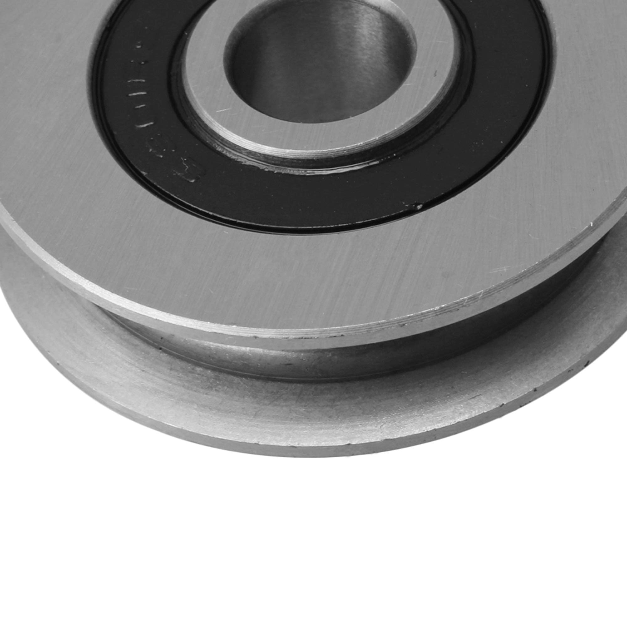 50 x 13 MM Titanium color ferro in acciaio cuscinetto cavo puleggia u-shape cuscinetto puleggia 512 kg portanti per attrezzi da palestra apriporta garage