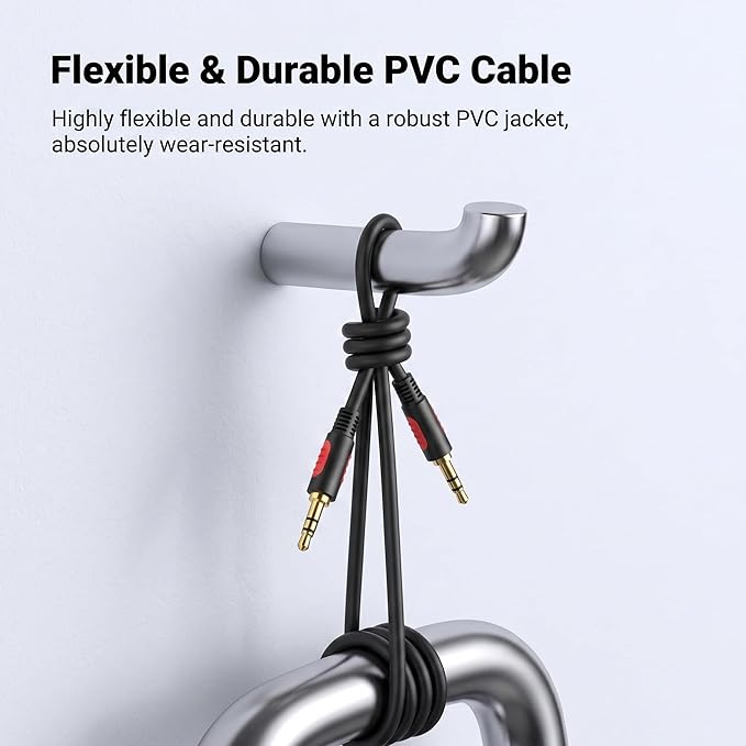 Cable de Audio Auxiliar 3.5mm Macho a Macho 1.8m miniatura 5