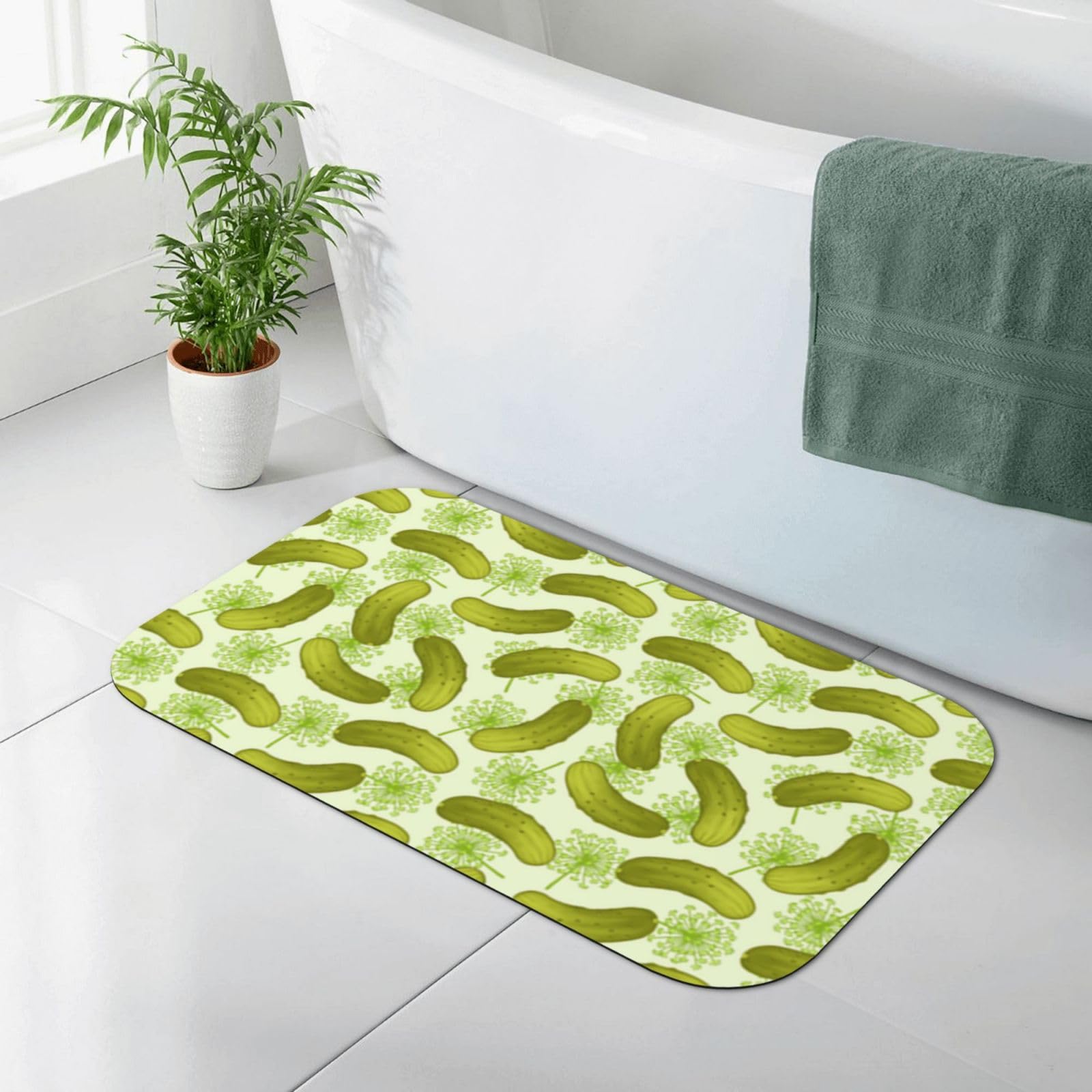 Tapis de bain 50x80 cm Sushi Dill Pickles tapis de douche antidérapant absorbant