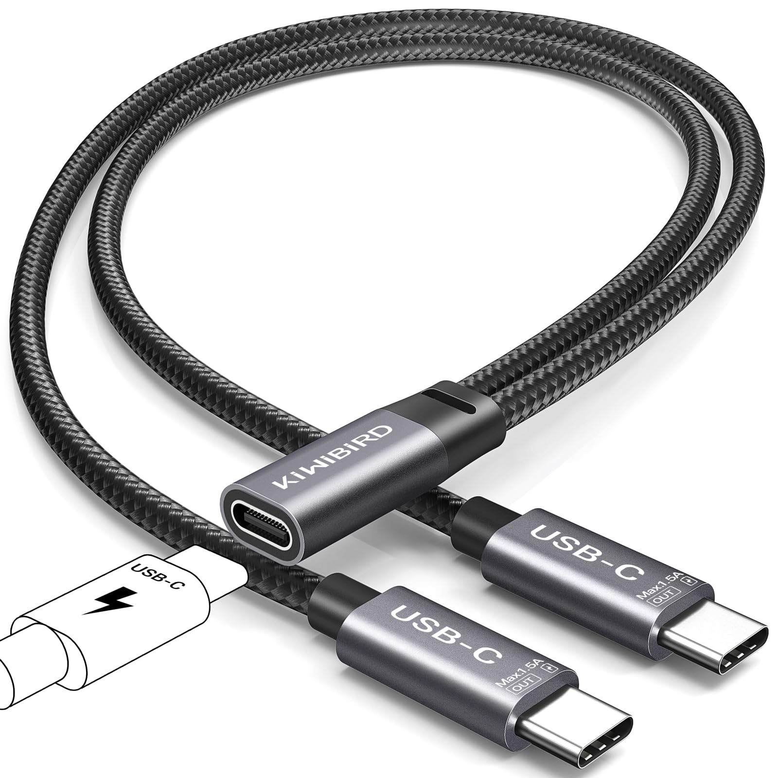 Amazon.com: KiwiBird USB C Y Splitter Charging, USB C Power