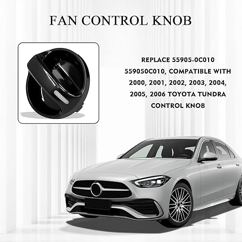 Miniatura 4 de 3 pomos de control del ventilador del calentador de CA, interruptor de control de clima de aire acondicionado compatible con Toyota Tundra 2000 2001