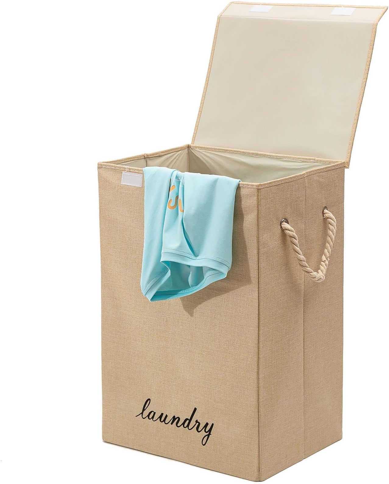 Youyijia Slim Laundry Baskets with Lid Foldable 72L Large Laundry Hamper Washing Linen Baskets