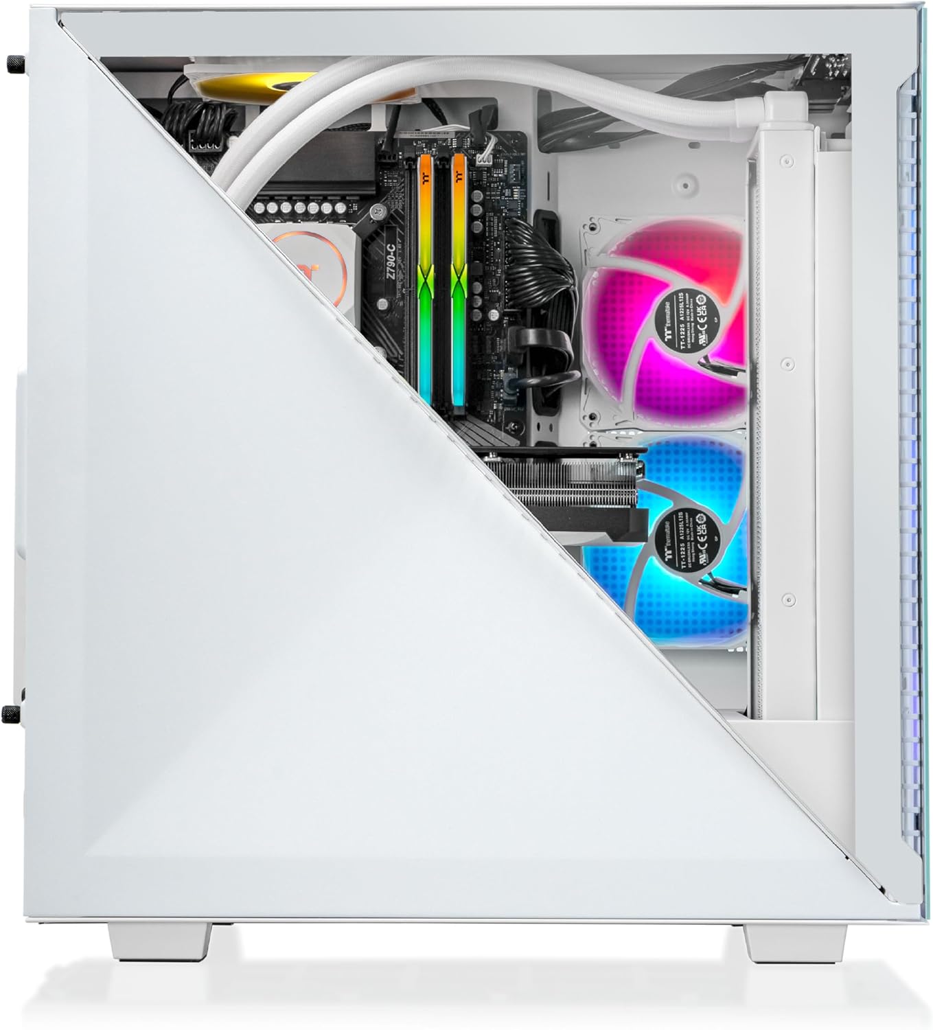 Thermaltake LCGS Avalanche i477T AIO Liquid Cooled CPU Gaming Desktop (Intel® Core™ i7-13700KF, 32GB DDR5 5600MT/s, NVIDIA® GeForce RTX™ 4070 Ti, 2TB NVMe M.2, WiFi) D3AV-Z790-47T-LCS,White